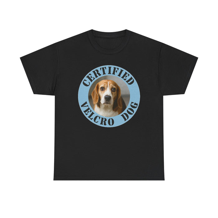 Certified Velcro Dog T‑Shirt — Funny Beagle Pet Lover Tee