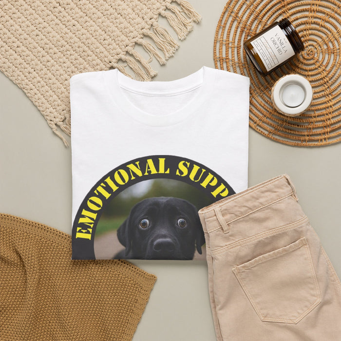 T-Shirt — “Emotional Support Human” Black Lab Graphic Tee