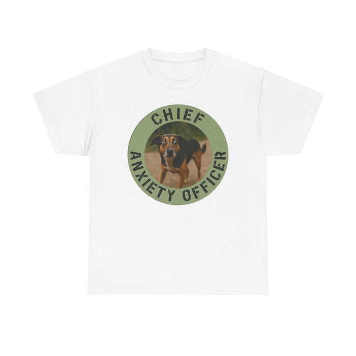 T‑Shirt — "Chief Anxiety Officer" Dog Graphic Tee