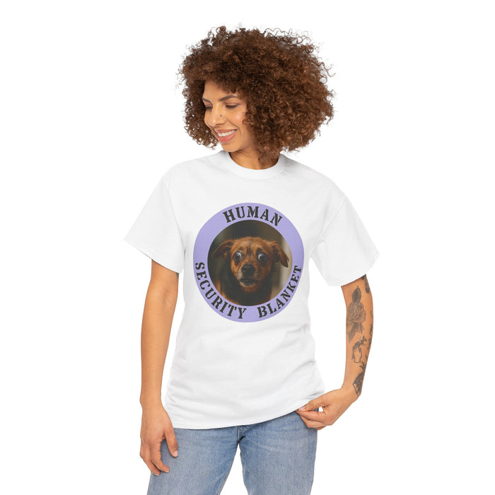 Dog Lover T-Shirt — "Human Security Blanket" Cute Dachshund Graphic Tee