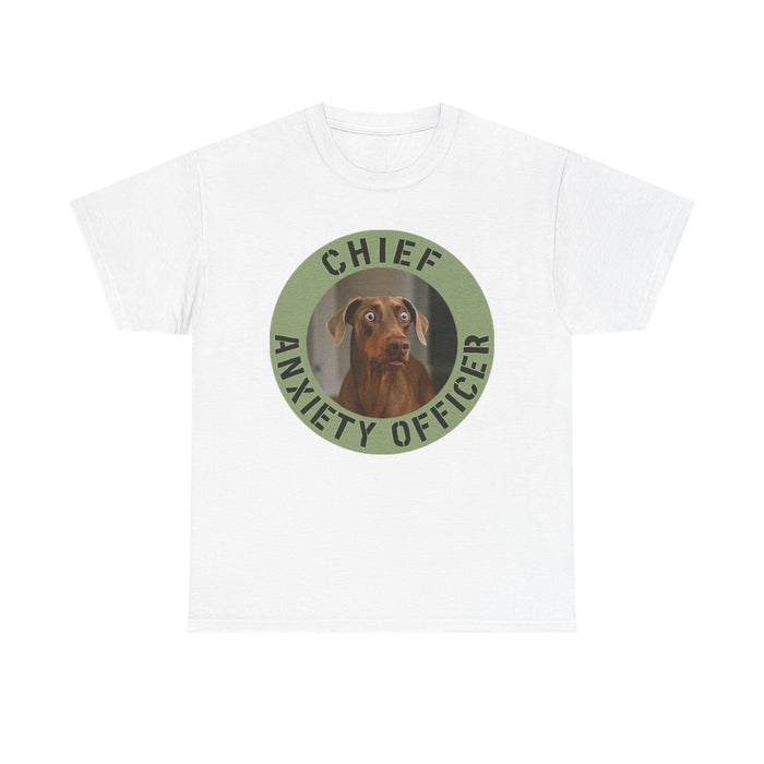Chief Anxiety Officer T-Shirt – Funny Dog Tee for Anxious Pet Lovers
