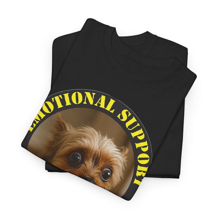Emotional Support Human T‑Shirt — Cute Yorkie Dog Graphic Tee