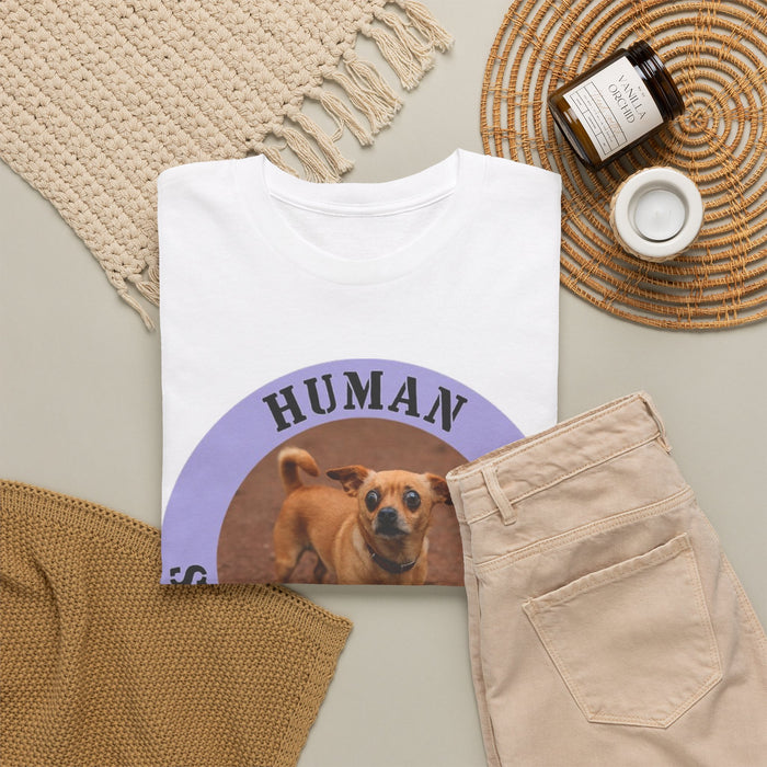 T-Shirt — "Human Security Blanket" Cute Dog Circle Graphic Tee