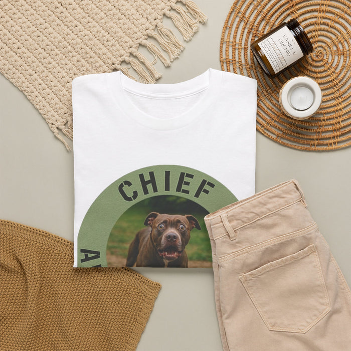 Dog Lover T-Shirt — "Chief Anxiety Officer" Graphic Tee with Funny Pup Design