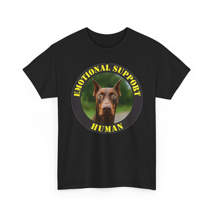 Emotional Support Human Tee — Doberman Pet Therapy T-Shirt