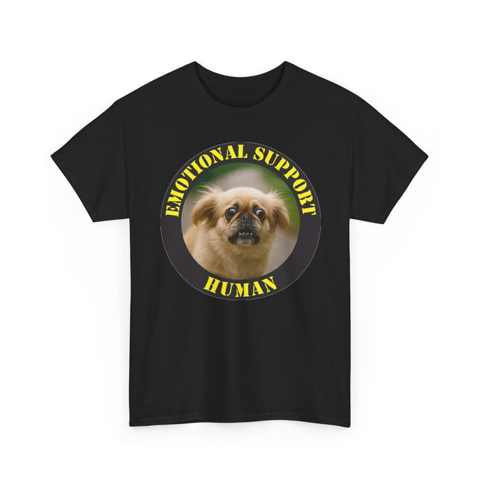 Emotional Support Human T-Shirt — Funny Pomeranian Pet Lover Tee