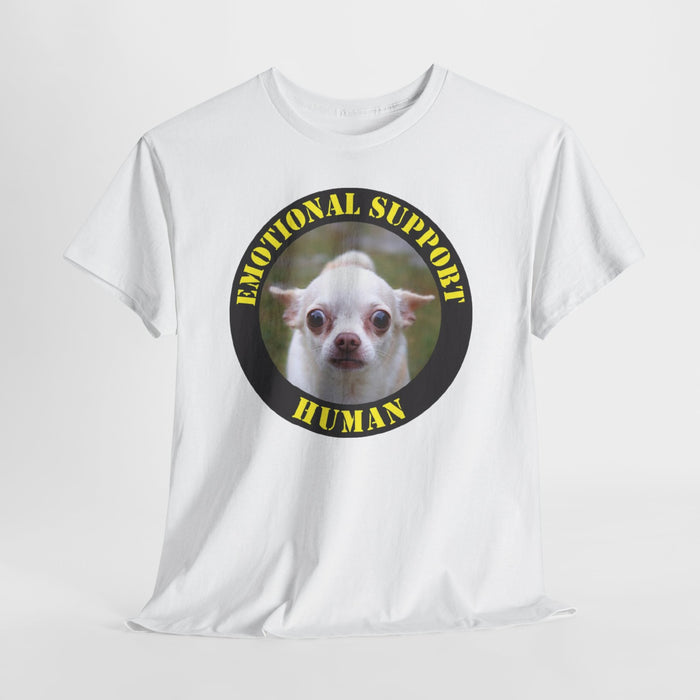 Emotional Support Human T‑Shirt — Cute Chihuahua Support Animal Tee