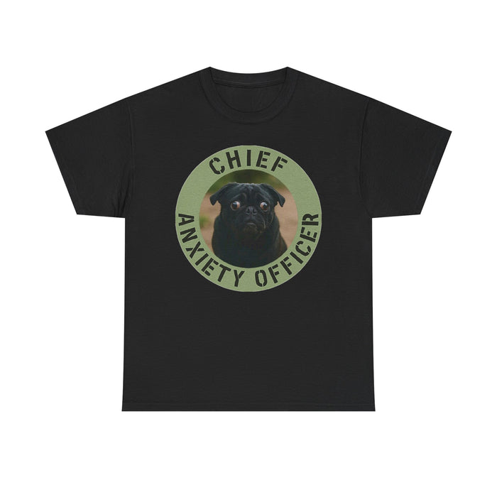 Chief Anxiety Officer Dog Tee — Funny Pug Graphic T-Shirt