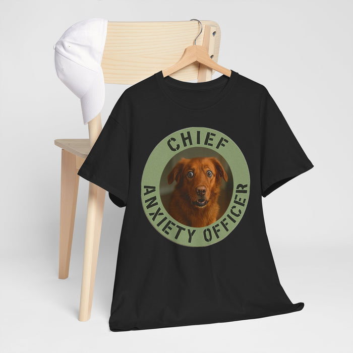Chief Anxiety Officer T-Shirt – Cute Dog Graphic Tee for Dog Lovers