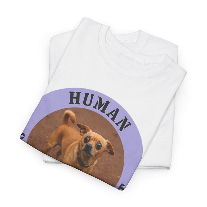 T-Shirt — "Human Security Blanket" Cute Dog Circle Graphic Tee