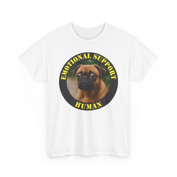 Emotional Support Human T-Shirt — Cute Pug Graphic Tee