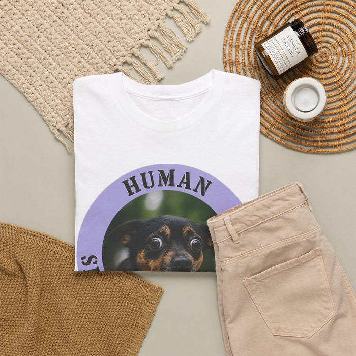 T-Shirt — "Human Security Blanket" Cute Dog Graphic Tee