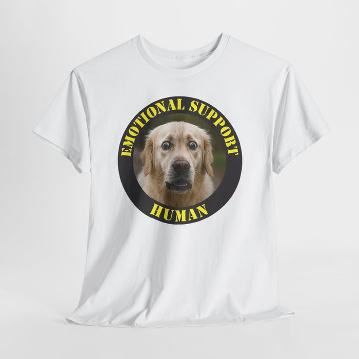 Emotional Support Human T-Shirt — Cute Golden Retriever Therapy Dog Tee