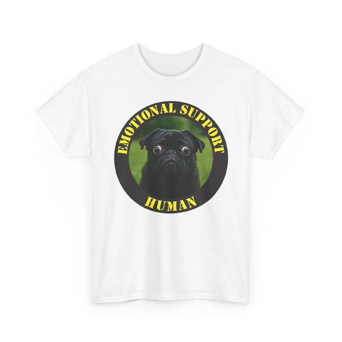 Emotional Support Human T-Shirt — Cute Pug Pet Lover Tee
