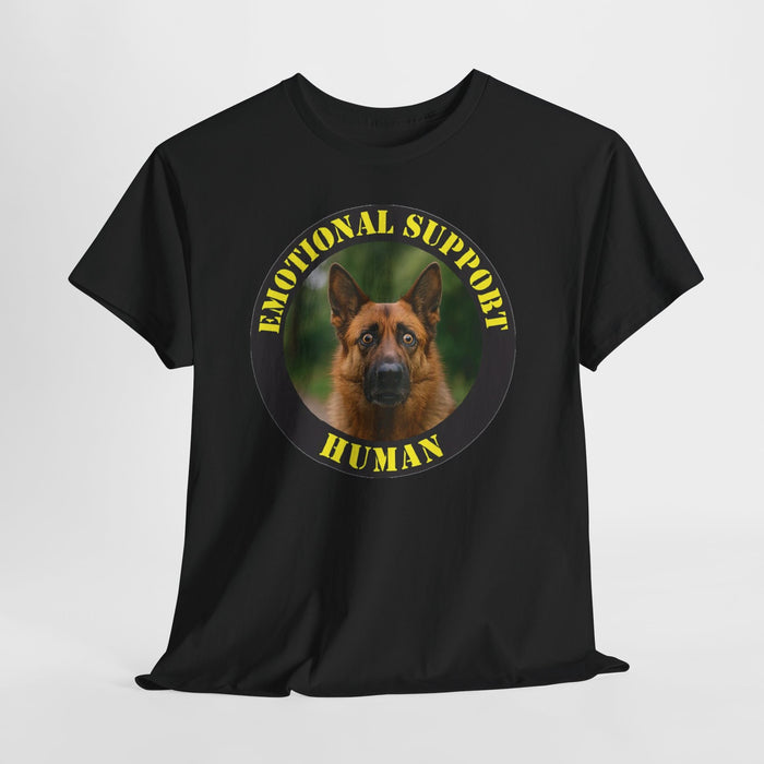 Emotional Support Human T‑Shirt — German Shepherd Dog Rescue Tee