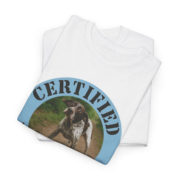 Certified Velcro Dog T‑Shirt — Funny Dog Lover Tee