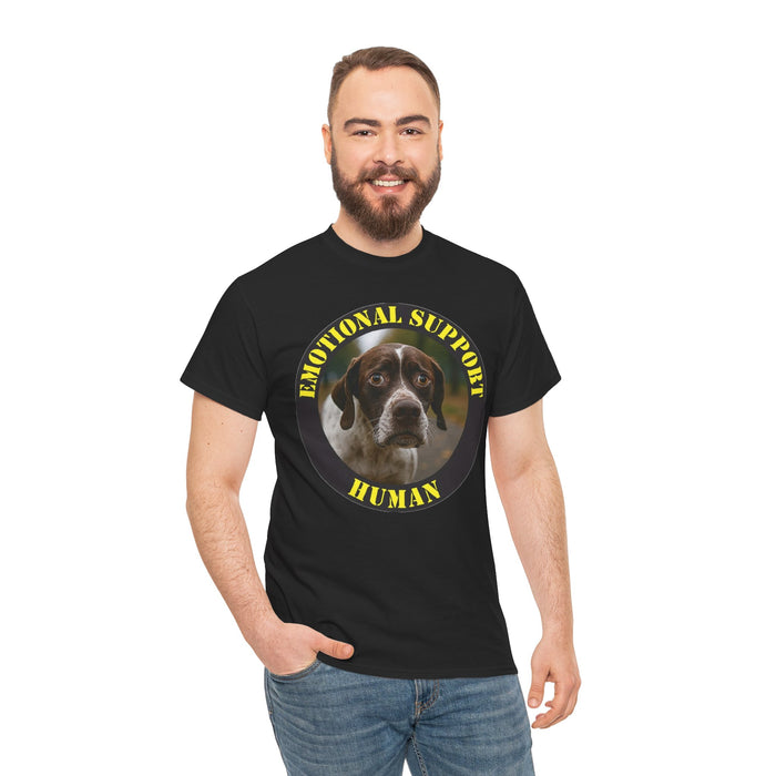 Emotional Support Human T-Shirt – Funny Dog Face Graphic Tee for Pet Lovers