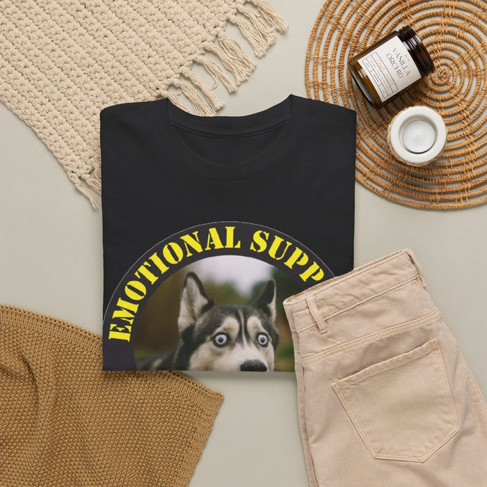 Emotional Support Human T-Shirt — Cute Husky Pet Lover Tee
