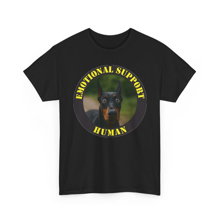 Emotional Support Human T-Shirt – Doberman Pet Lover Tee