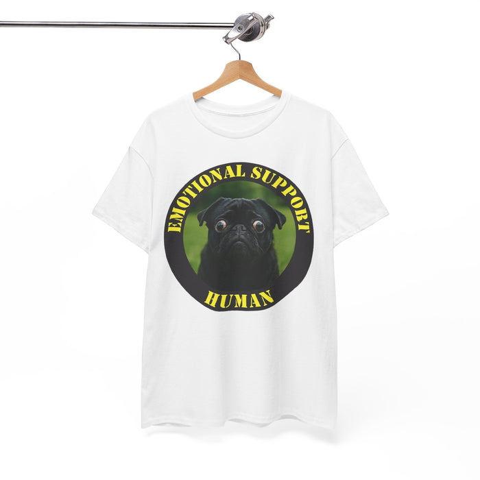 Emotional Support Human T-Shirt — Cute Pug Pet Lover Tee