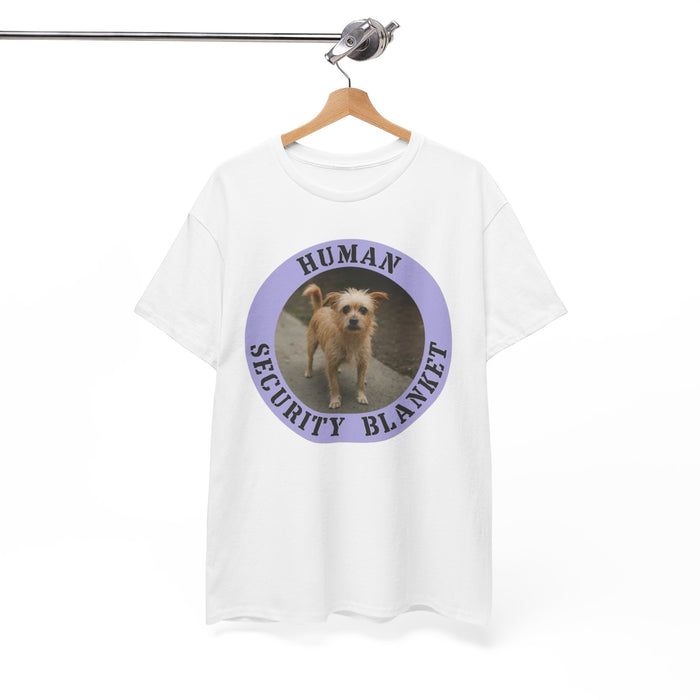 T-Shirt — “Human Security Blanket” Cute Rescue Dog Graphic Tee