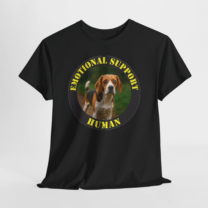 Emotional Support Human T-Shirt — Beagle Design