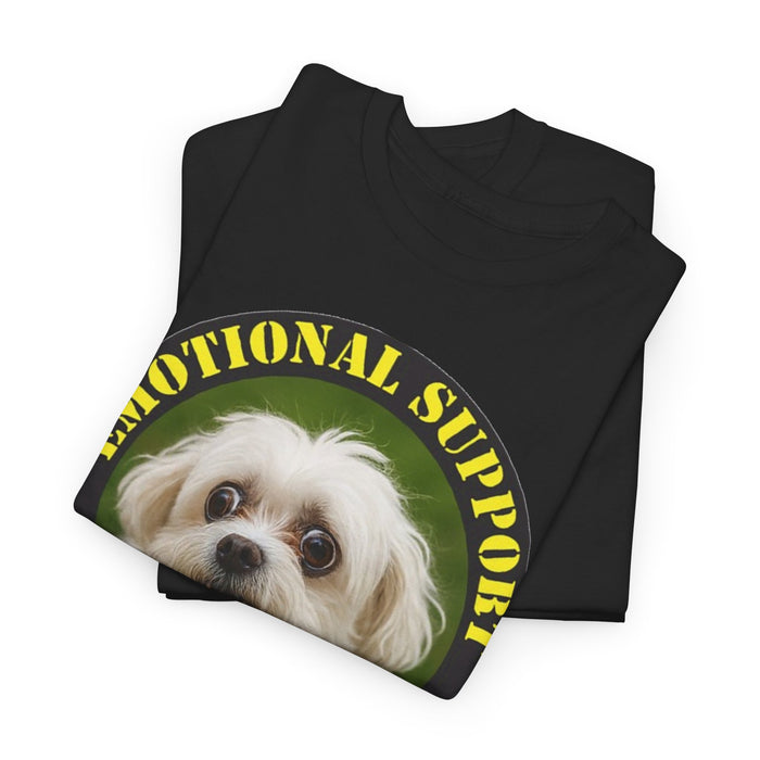 Emotional Support Human T‑Shirt — Cute Dog Photo Tee for Pet Lovers