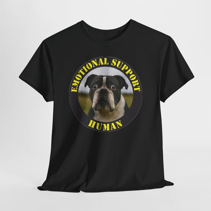 Emotional Support Human Tee — Funny Boston Terrier Dog Graphic T-Shirt
