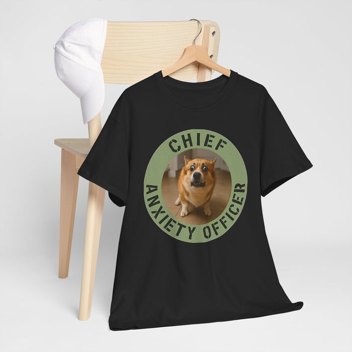 Chief Anxiety Officer T-Shirt – Funny Dog Meme Tee