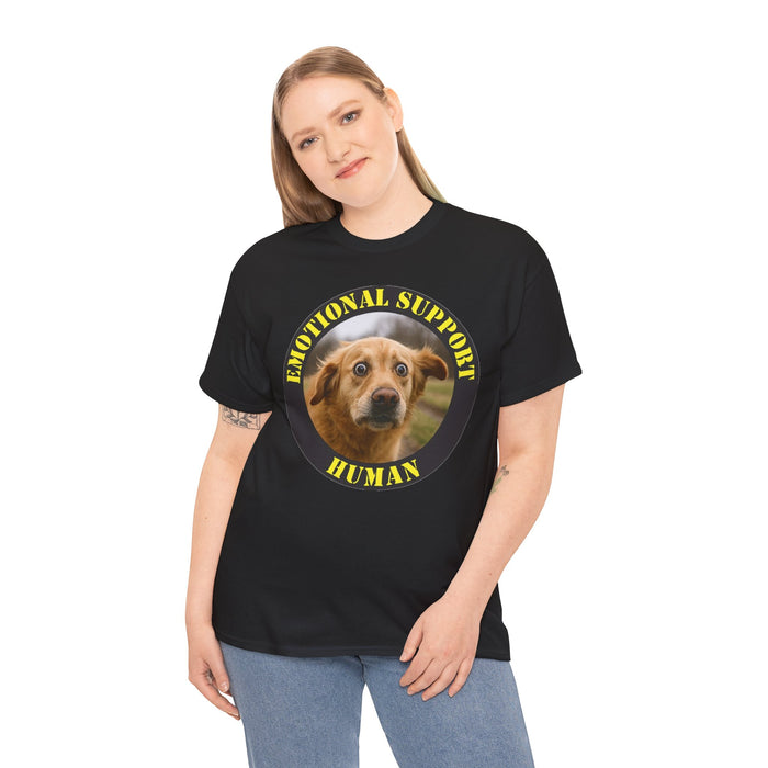 Emotional Support Human T‑Shirt — Cute Dog Photo Graphic Tee