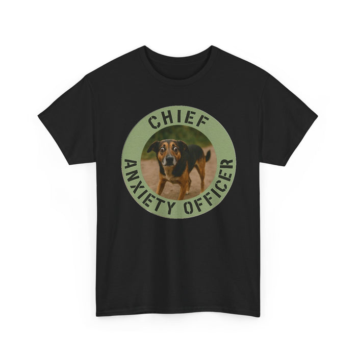 T‑Shirt — "Chief Anxiety Officer" Dog Graphic Tee