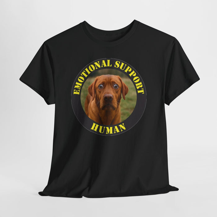 Emotional Support Human Tee – Funny Dog Photo Graphic T-Shirt