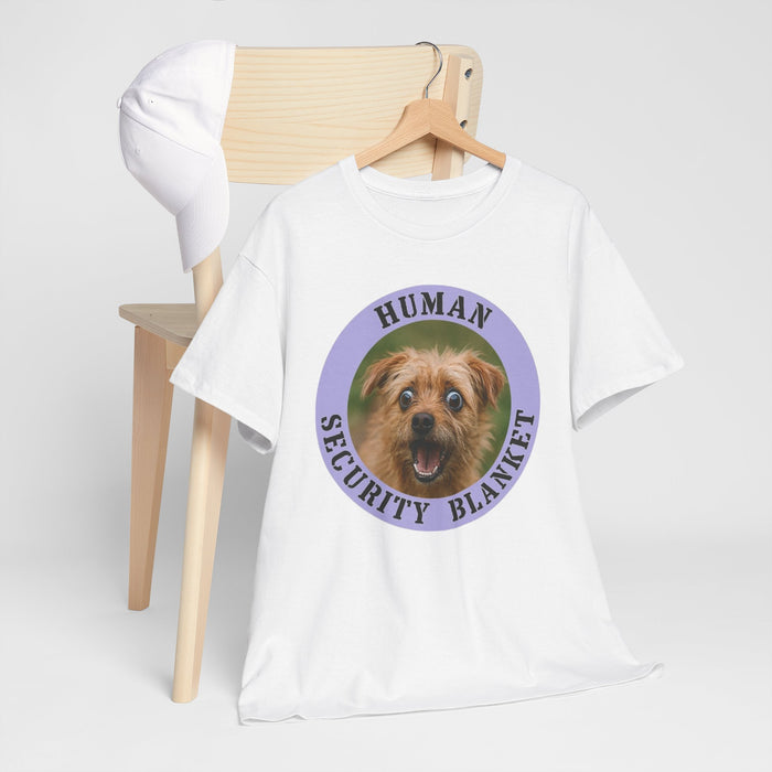 Dog Lover T-Shirt — "Human Security Blanket" Cute Puppy Graphic Tee