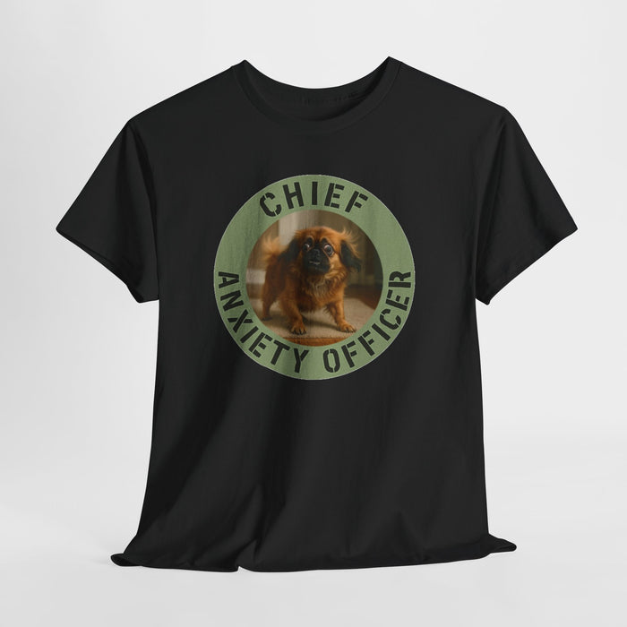 T‑Shirt — "Chief Anxiety Officer" Funny Dog Graphic Tee