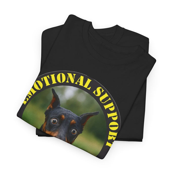 Emotional Support Human T‑Shirt — Doberman Pet Lover Tee