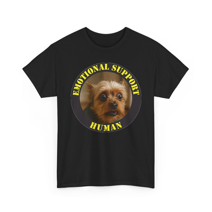 Emotional Support Human T‑Shirt — Cute Yorkie Dog Graphic Tee
