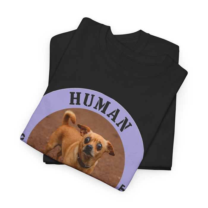 T-Shirt — "Human Security Blanket" Cute Dog Circle Graphic Tee