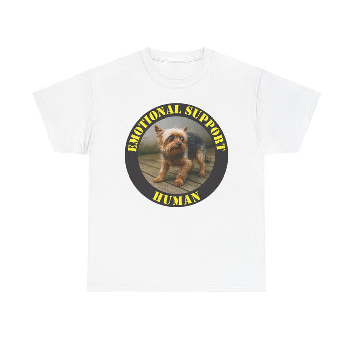 Emotional Support Human Tee — Cute Dog Photo Graphic T-Shirt