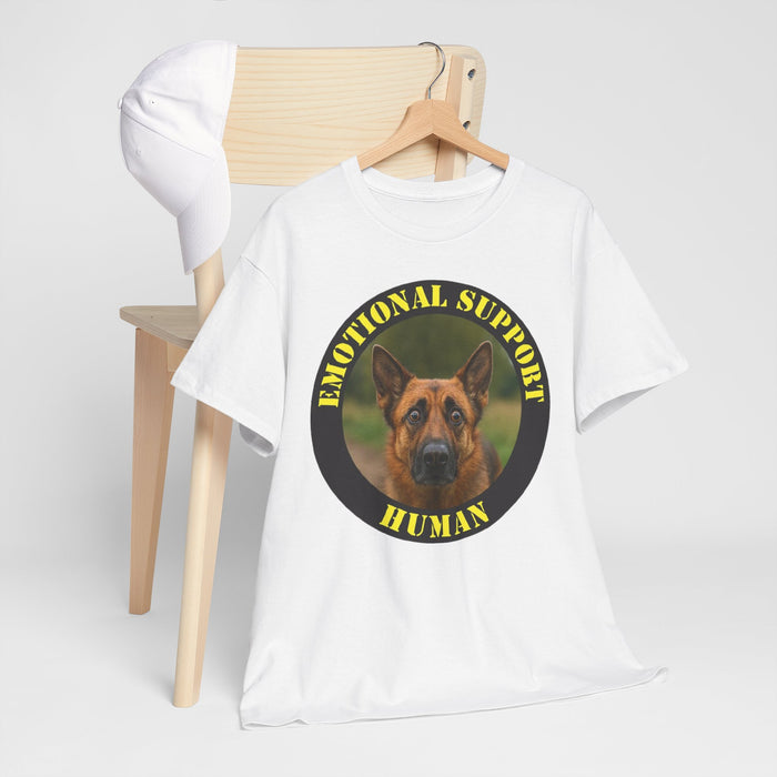 Emotional Support Human T‑Shirt — German Shepherd Therapy Dog Tee