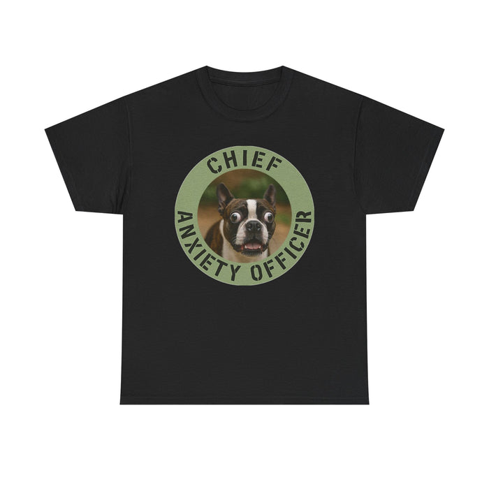 Chief Anxiety Officer Dog T-Shirt – Funny Pet Anxiety Tee