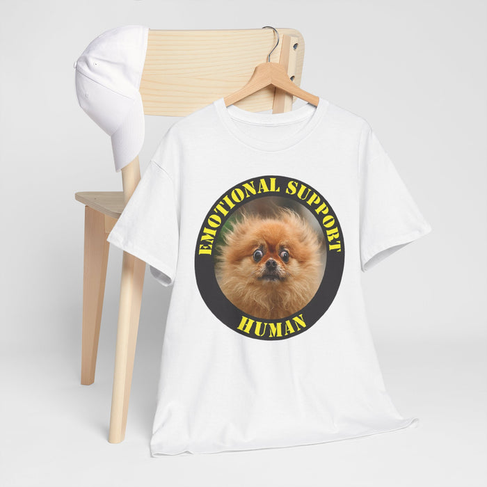 Emotional Support Human T-Shirt — Cute Pomeranian Therapy Tee