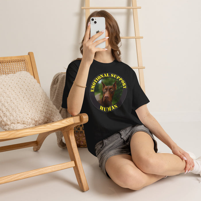 Emotional Support Human T-Shirt – Doberman Pet Lover Tee