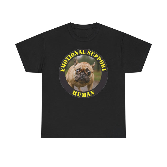 Emotional Support Human Tee — Cute Pug Graphic Dog Lover Shirt