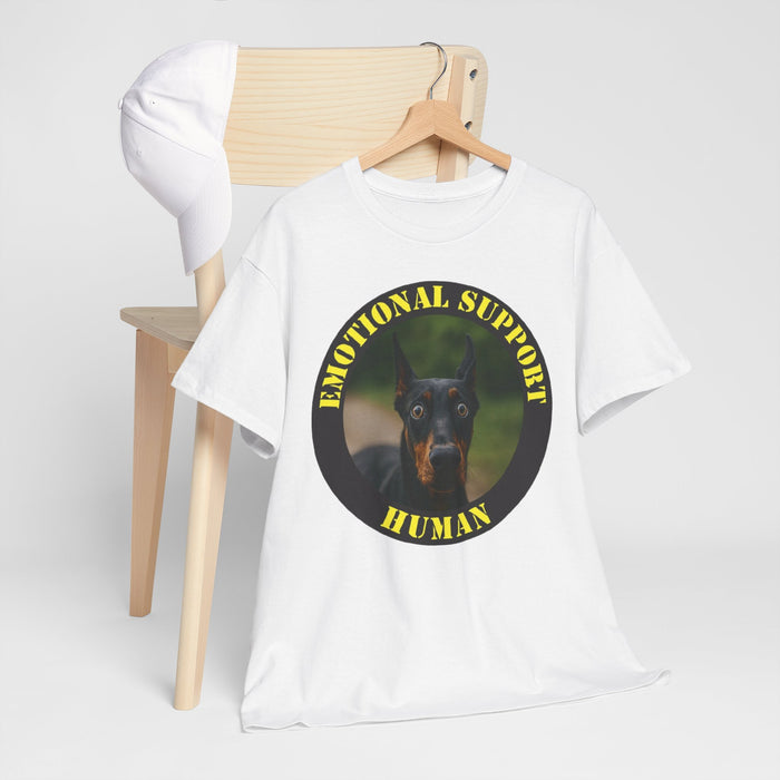 Emotional Support Human T-Shirt – Doberman Pet Lover Tee