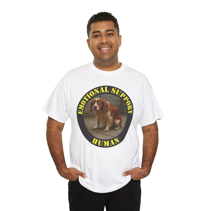 Emotional Support Human T‑Shirt — Cute Spaniel Pet Therapy Tee