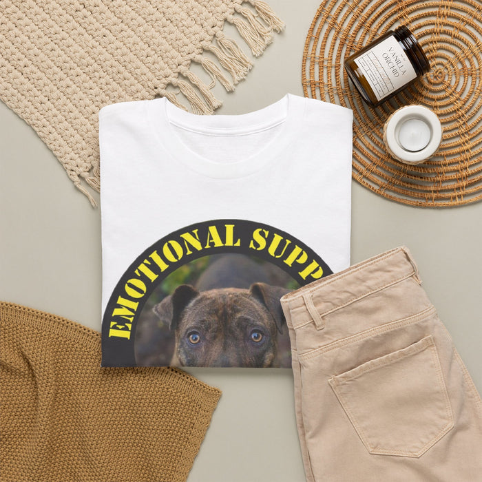 Pit bull Emotional Support Human T-Shirt — Dog Face Graphic Tee