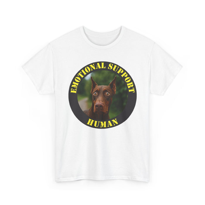 Emotional Support Human T-Shirt – Doberman Pet Lover Tee