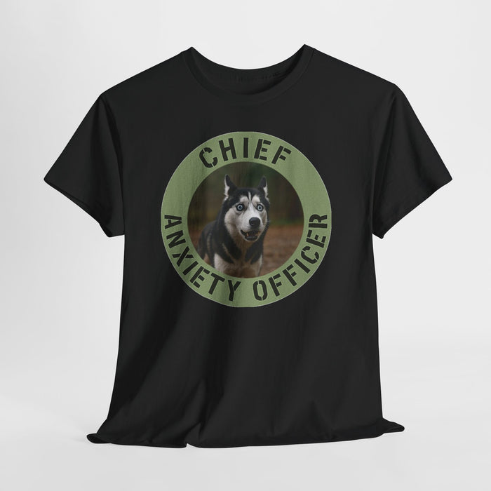 Chief Anxiety Officer T‑Shirt — Funny Dog Graphic Tee for Pet Lovers