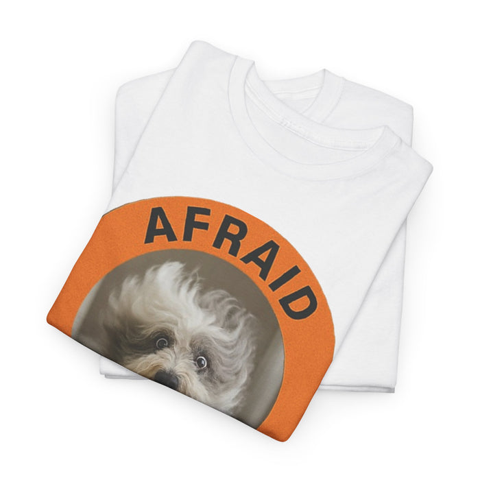 Afraid But Trying Dog Tee - Cute Encouragement Old English Sheepdog T-Shirt