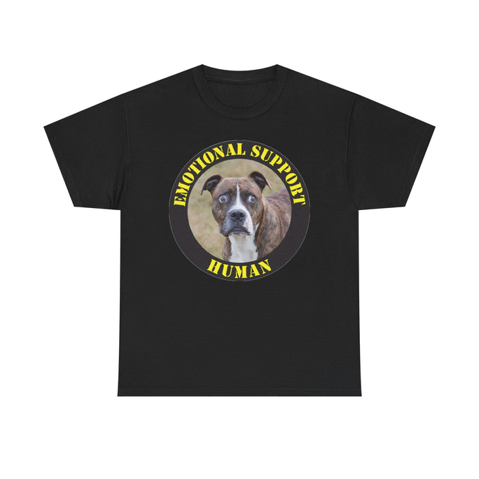 Pit Bull Emotional Support Human Tee — Dog Photo Rescue Pet Lover T-Shirt